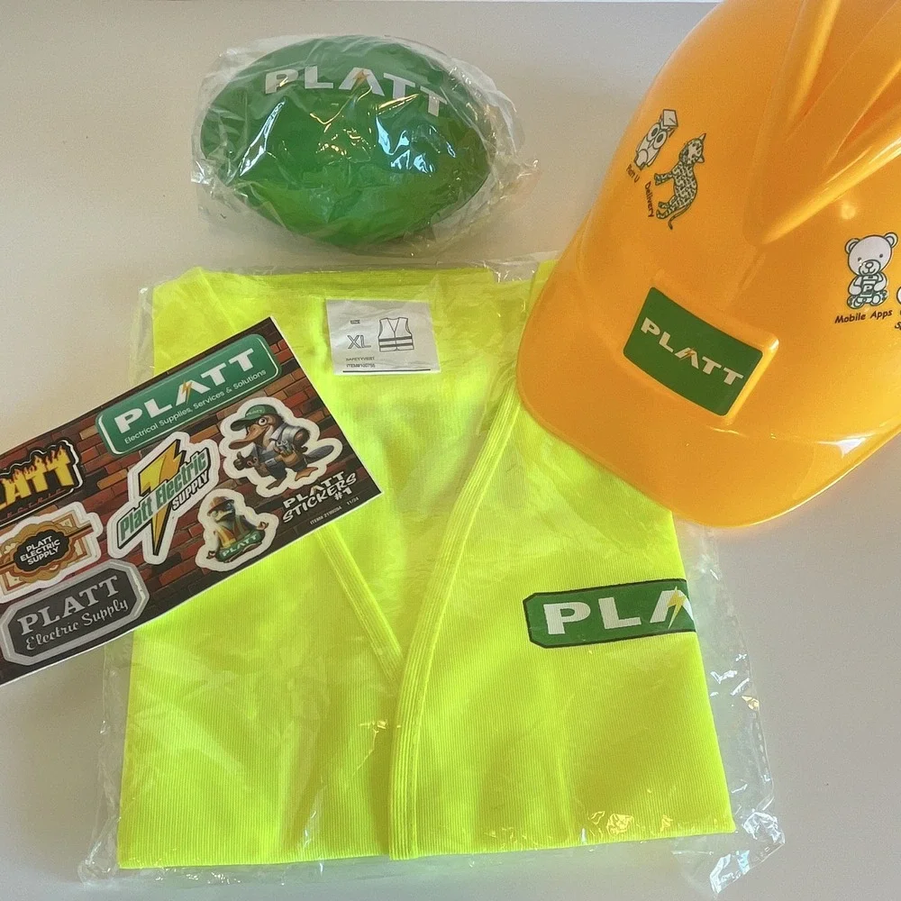 PLATT Kids Hard Hat and Vest Costume XL kids